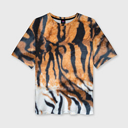 Женская футболка оверсайз Шкура тигра Новый год 2022