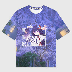 Футболка оверсайз женская Райдэн Shogun Raiden, Genshin Impact Геншин импакт, цвет: 3D-принт