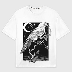 Женская футболка оверсайз Оккультный Ворон