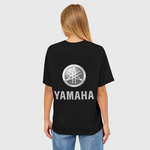 Женская футболка оверсайз YAMAHA - famous racing team! / 3D-принт – фото 4
