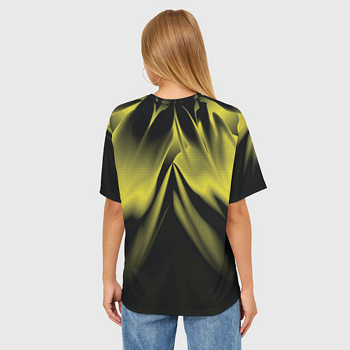 Женская футболка оверсайз Цветок ночи 2 Абстракция Дополнение 535-332-328-n4 / 3D-принт – фото 4