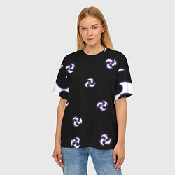 Футболка оверсайз женская СТИХИЯ ЭЛЕКТРО НЕОН, ГЕНШИН ИМПАКТ, цвет: 3D-принт — фото 2