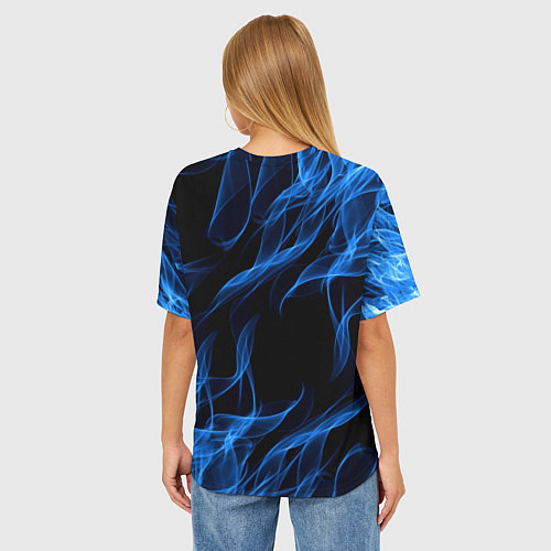 Женская футболка оверсайз POPPY PLAYTIME ХАГИ ВАГИ В ОГНЕ / 3D-принт – фото 4