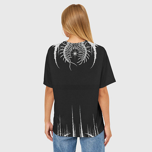 Женская футболка оверсайз DEAD INSIDE, Сороконожка / 3D-принт – фото 4