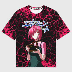 Футболка оверсайз женская Эльфийская песнь Нана, цвет: 3D-принт