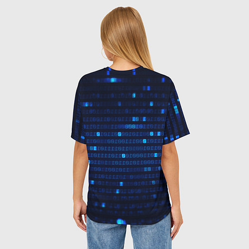 Женская футболка оверсайз Error code: Hacker Хакер программист / 3D-принт – фото 4