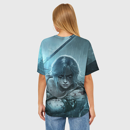 Женская футболка оверсайз ЦИРИ, ВЕДЬМАК, THE WITCHER / 3D-принт – фото 4