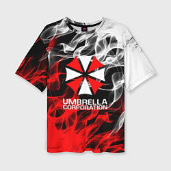 Футболка оверсайз женская Umbrella Corporation Fire, цвет: 3D-принт