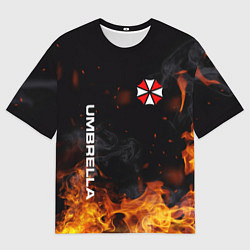 Футболка оверсайз женская Umbrella Corporation Огонь, цвет: 3D-принт
