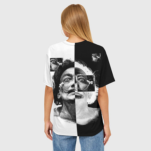 Женская футболка оверсайз Salvador Dali - Сальвадор Дали / 3D-принт – фото 4