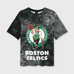 Женская футболка оверсайз Бостон Селтикс, Boston Celtics, НБА