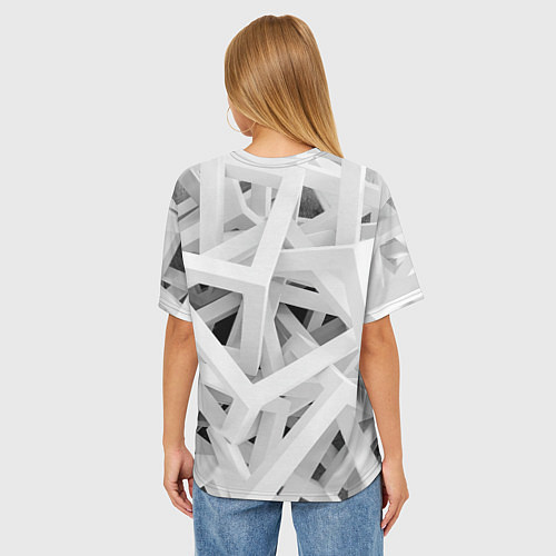 Женская футболка оверсайз БЕЛЫЙ АРХИТЕКТОР / 3D-принт – фото 4