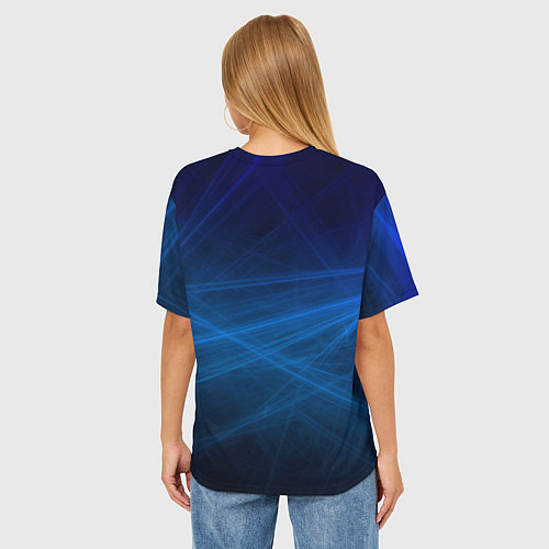 Женская футболка оверсайз Honda - Blue / 3D-принт – фото 4