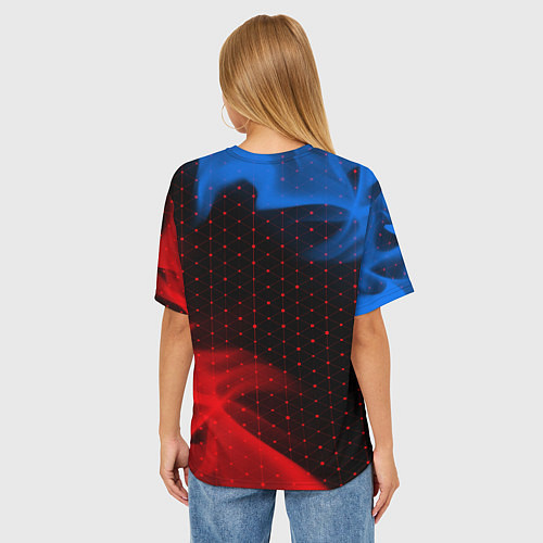 Женская футболка оверсайз ХАГИ ВАГИ - Огонь / 3D-принт – фото 4