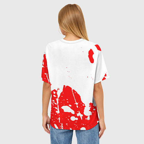 Женская футболка оверсайз DOTA 2 Краски / 3D-принт – фото 4