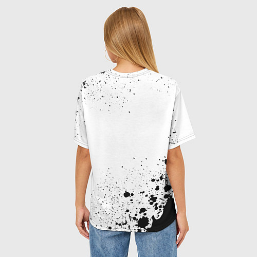 Женская футболка оверсайз Старфилд краски / 3D-принт – фото 4