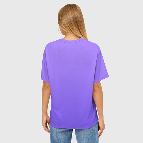 Женская футболка оверсайз Красивый фиолетовый светлый градиент / 3D-принт – фото 4