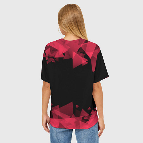 Женская футболка оверсайз Valorant - Геометрия / 3D-принт – фото 4