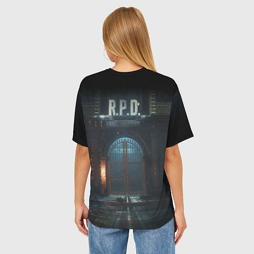 Женская футболка оверсайз Claire Redfield from Resident Evil 2 remake by sex / 3D-принт – фото 4
