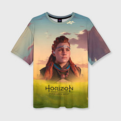 Футболка оверсайз женская Horizon Forbidden West Aloy, цвет: 3D-принт