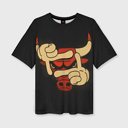 Женская футболка оверсайз Сhicago bulls