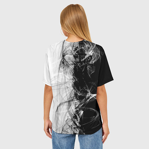 Женская футболка оверсайз Злой панда DR / 3D-принт – фото 4