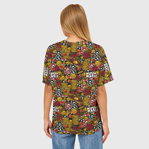 Женская футболка оверсайз Игорный Дом Казино / 3D-принт – фото 4