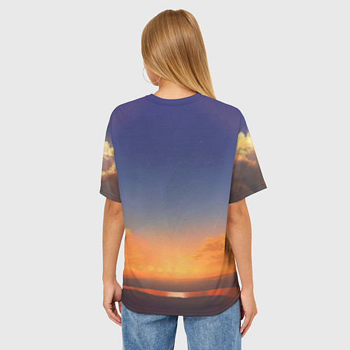 Женская футболка оверсайз Босс Провидец / 3D-принт – фото 4