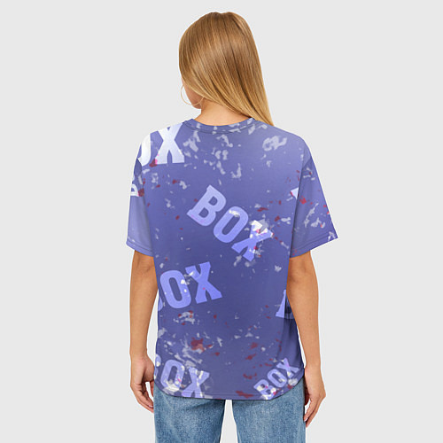 Женская футболка оверсайз Boxing - фиолетовый / 3D-принт – фото 4