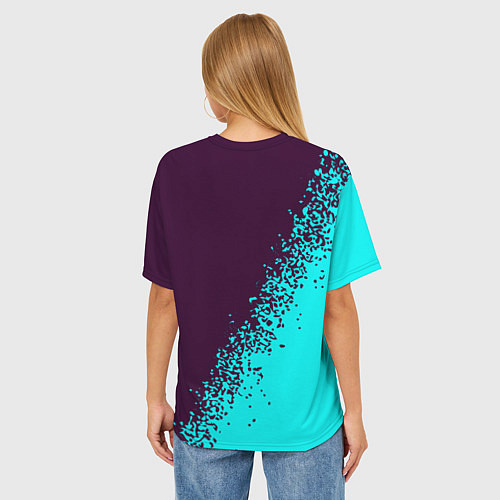 Женская футболка оверсайз ГЕНШИН ИМПАКТ - КРИО Арт / 3D-принт – фото 4