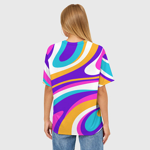 Женская футболка оверсайз Привет Лето 3d Hello Summer / 3D-принт – фото 4