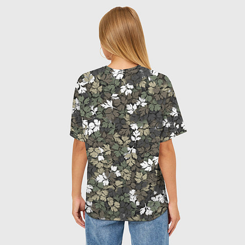 Женская футболка оверсайз KINZA камуфляж / 3D-принт – фото 4