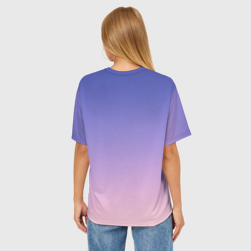 Женская футболка оверсайз Красавица и дракон heart / 3D-принт – фото 4