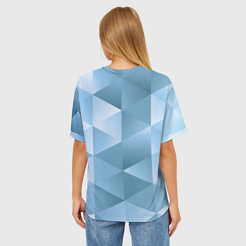 Женская футболка оверсайз Треугольники 3D Frozzen 2022 / 3D-принт – фото 4