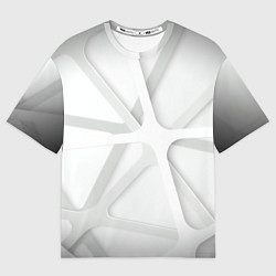 Футболка оверсайз женская Паутина Белая 3D 2022, цвет: 3D-принт