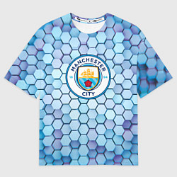 Футболка оверсайз женская Манчестер сити manchester city 3D, цвет: 3D-принт