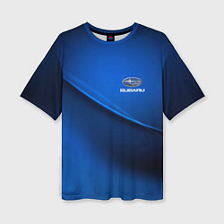 Женская футболка оверсайз Subaru sport