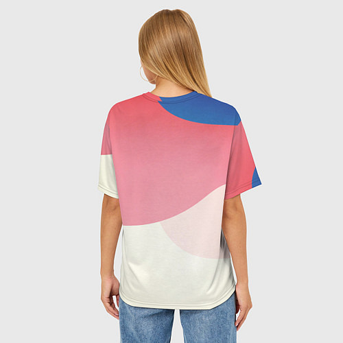 Женская футболка оверсайз Летний единорог / 3D-принт – фото 4
