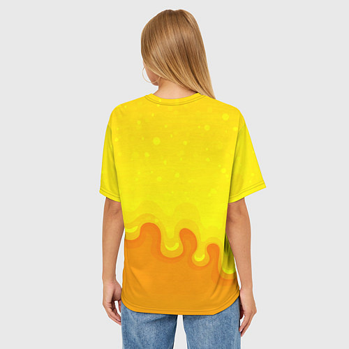 Женская футболка оверсайз Кот делает Хоба! / 3D-принт – фото 4