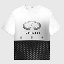 Футболка оверсайз женская Infiniti сталь, цвет: 3D-принт