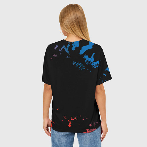 Женская футболка оверсайз BMW BMW - Камуфляж / 3D-принт – фото 4