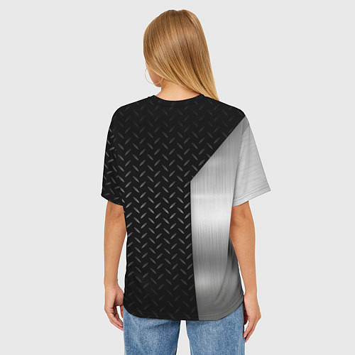 Женская футболка оверсайз YAMAHA СТАЛЬ / 3D-принт – фото 4