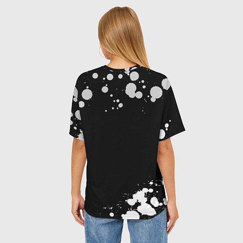 Женская футболка оверсайз YAMAHA Racing Краска / 3D-принт – фото 4