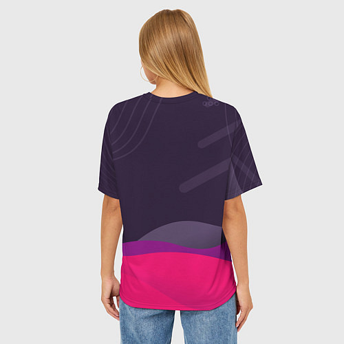 Женская футболка оверсайз Серфинг и лето / 3D-принт – фото 4