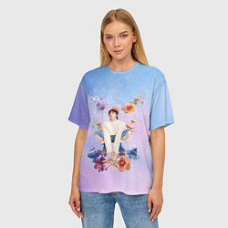 Футболка оверсайз женская Хуа Ченьюй марсианские цветы HCY, цвет: 3D-принт — фото 2