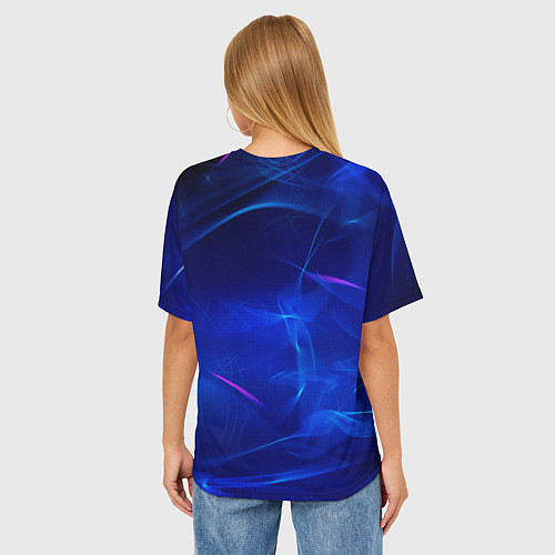 Женская футболка оверсайз Inter abstraction / 3D-принт – фото 4