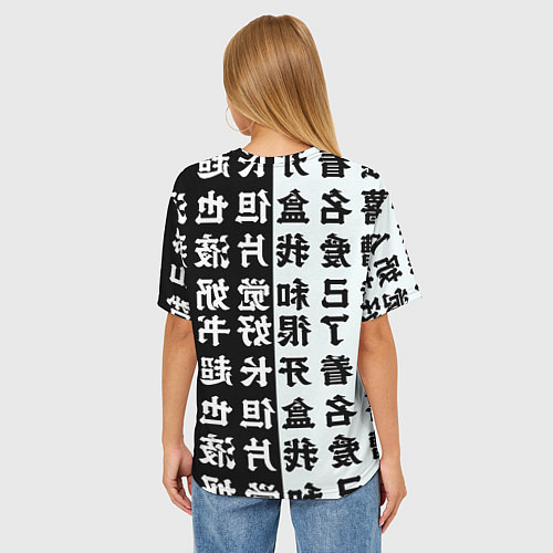 Женская футболка оверсайз НЕЗУКО ТЯН / 3D-принт – фото 4
