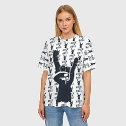 Футболка оверсайз женская Рок-н-ролл жив, цвет: 3D-принт — фото 2