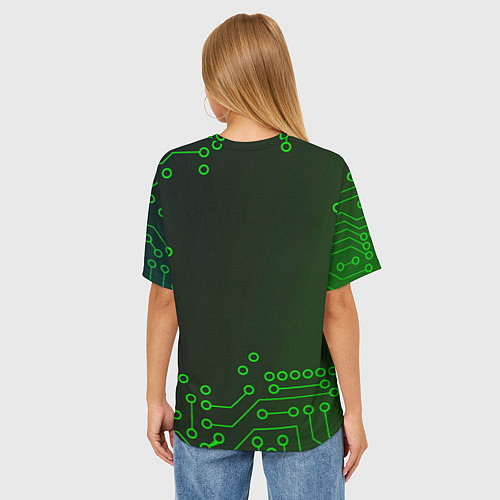Женская футболка оверсайз Judy art cyberpunk 2077 / 3D-принт – фото 4
