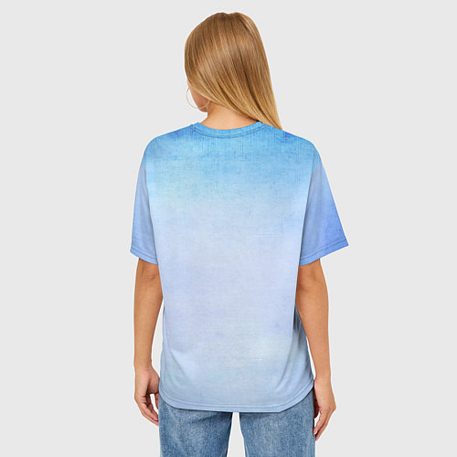Женская футболка оверсайз Котэ жарко / 3D-принт – фото 4